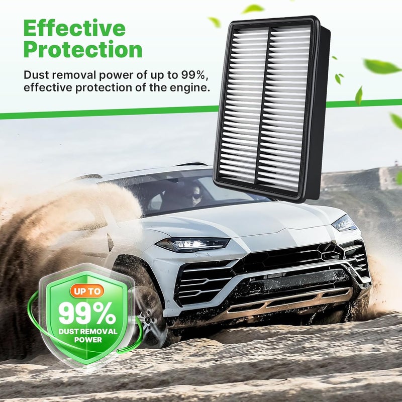 RVgolf Engine+Cabin Air Filters Kit Fit for 2020-2025 2026 Kia Telluride 3.8L, 2019-2020 Hyundai Santa Fe 2.0L 2.4L Engine Air Filter Set Automotive Accessories Replacement 971333M000 CA11943 - Image 3